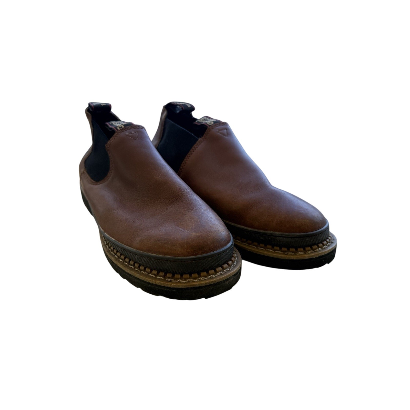 Mens Georgia Boot Co Boots Size 12 Wide Slip On Leather Shoes Giant Romeo Gr274